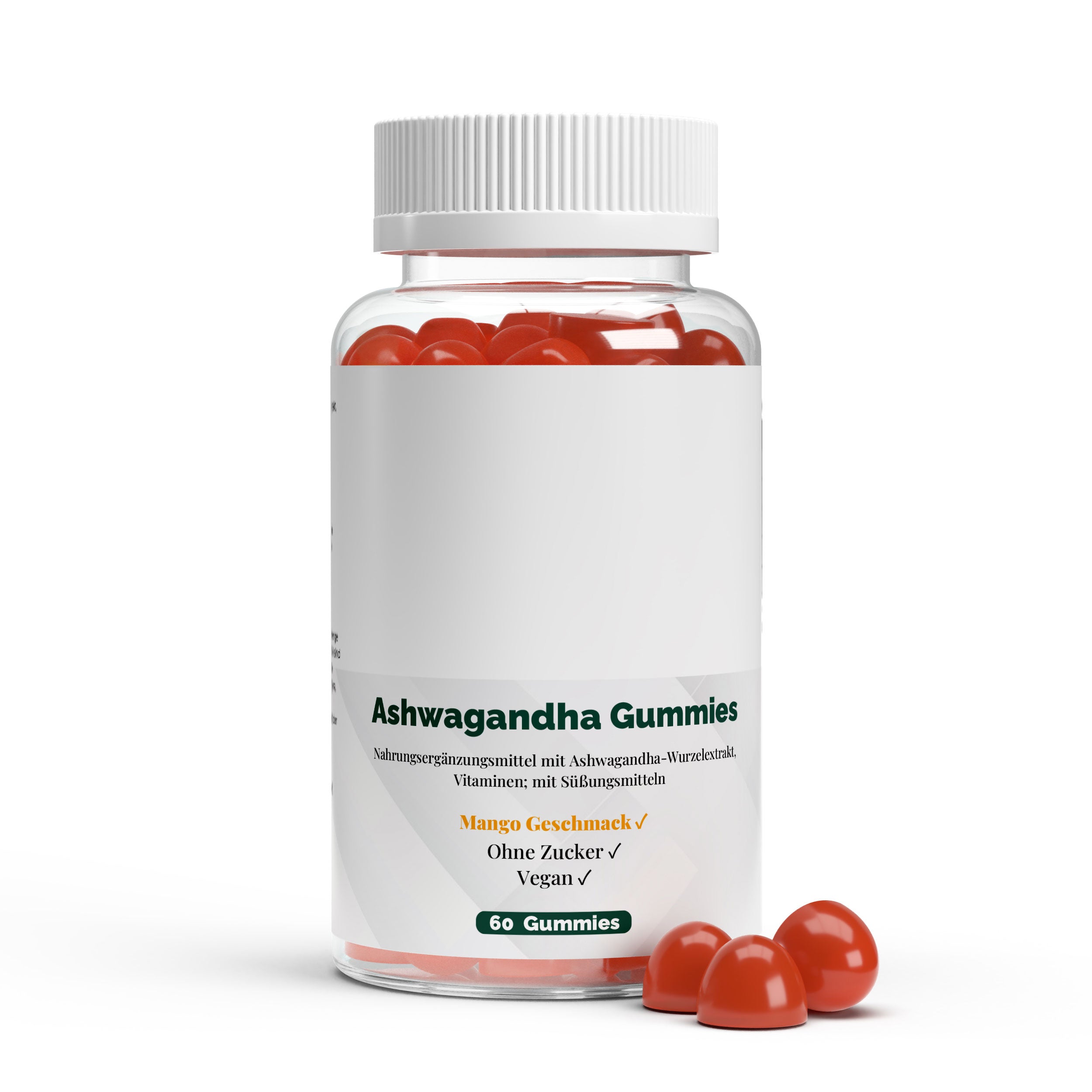 Ashwagandha + Vitamin B6 Gummies – Mango, 60 Vegan Gummies | Pure Natura