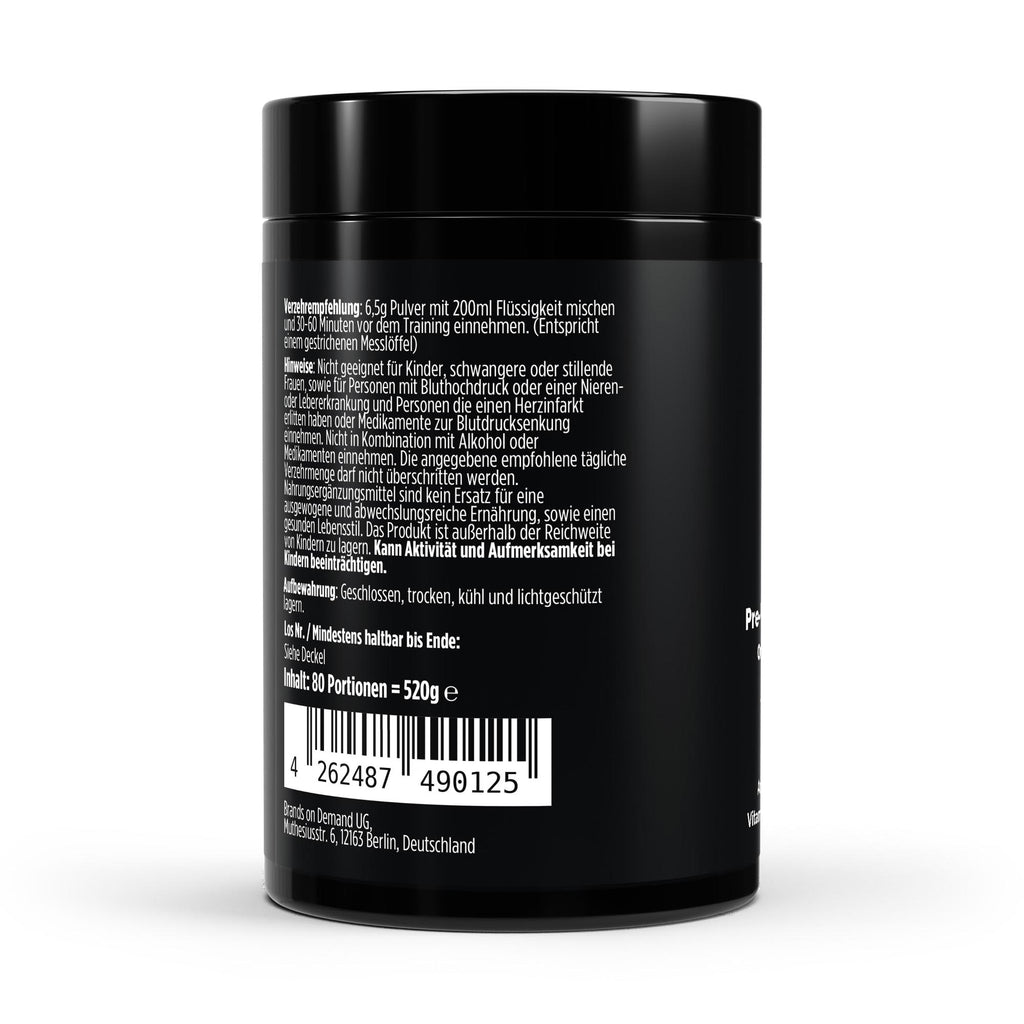 Pre-Workout Booster – Orange, 520g | Pure Natura