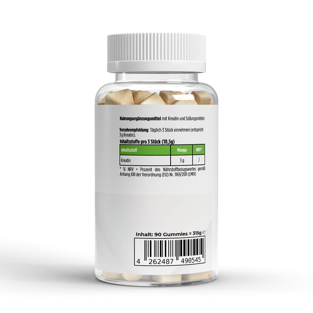 Creatine Gummies 3g – Apple, 90 Vegan Gummies | Pure Natura