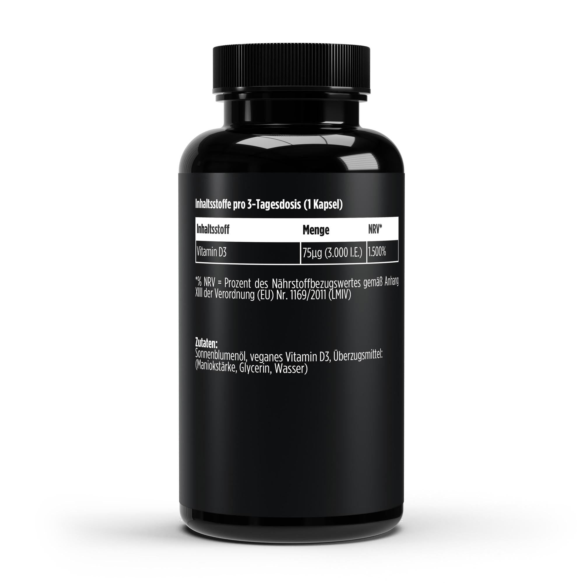 Vitamin D3 3,000 I.U. – 60 Vegan Softgels | Pure Natura