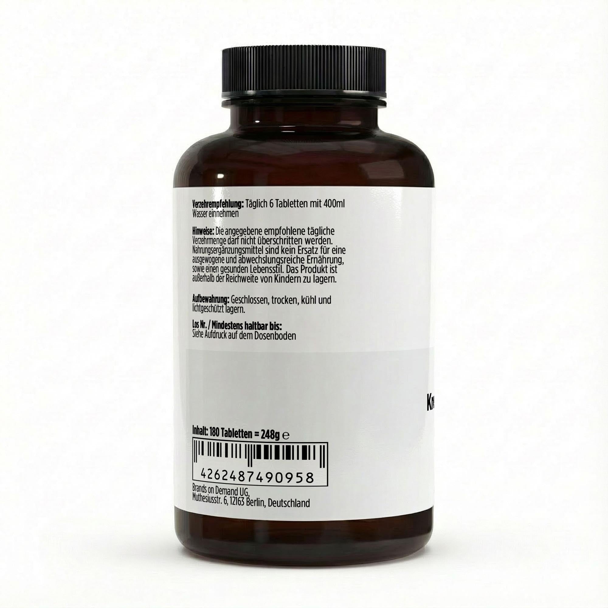 Creatine Monohydrate – 180 Vegan Tablets | Pure Natura