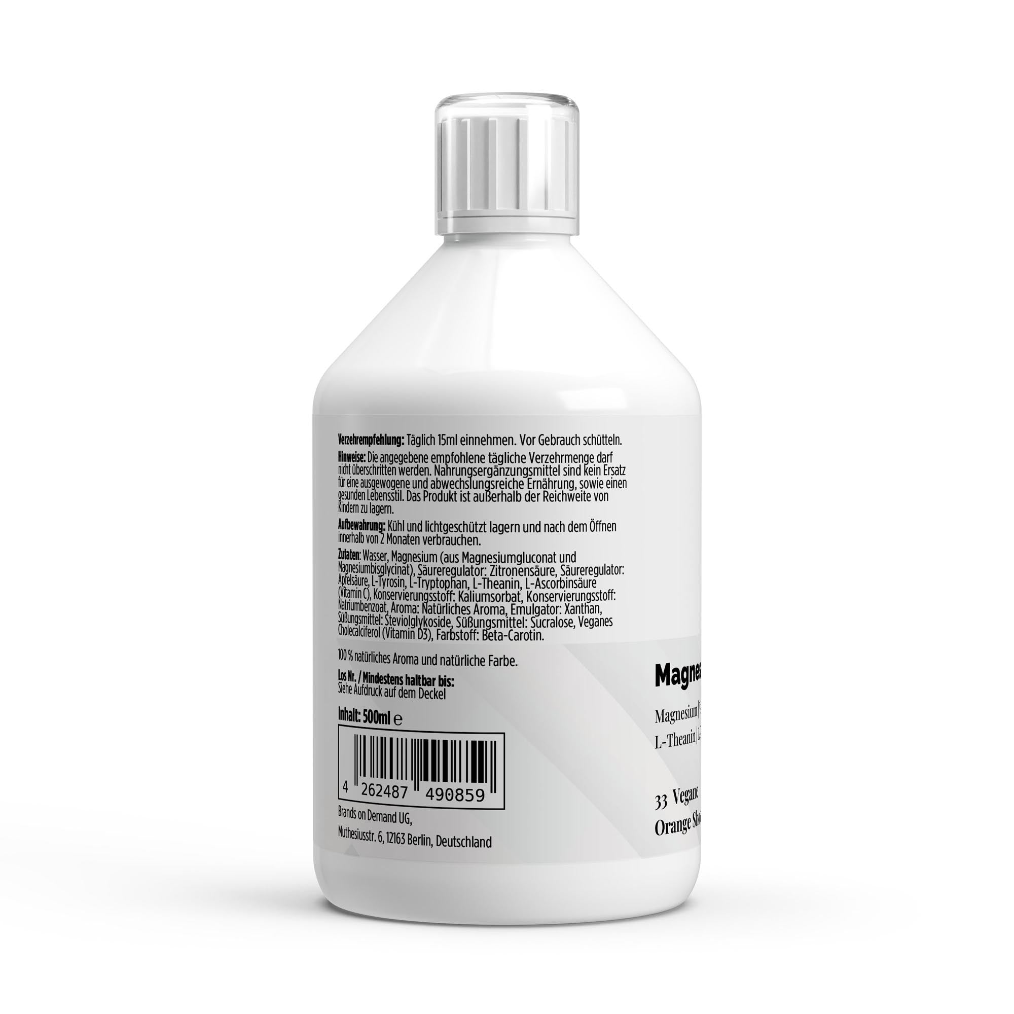Magnesium Complex Shots PLUS+ – Orange, 500ml (33 shots) | Pure Natura