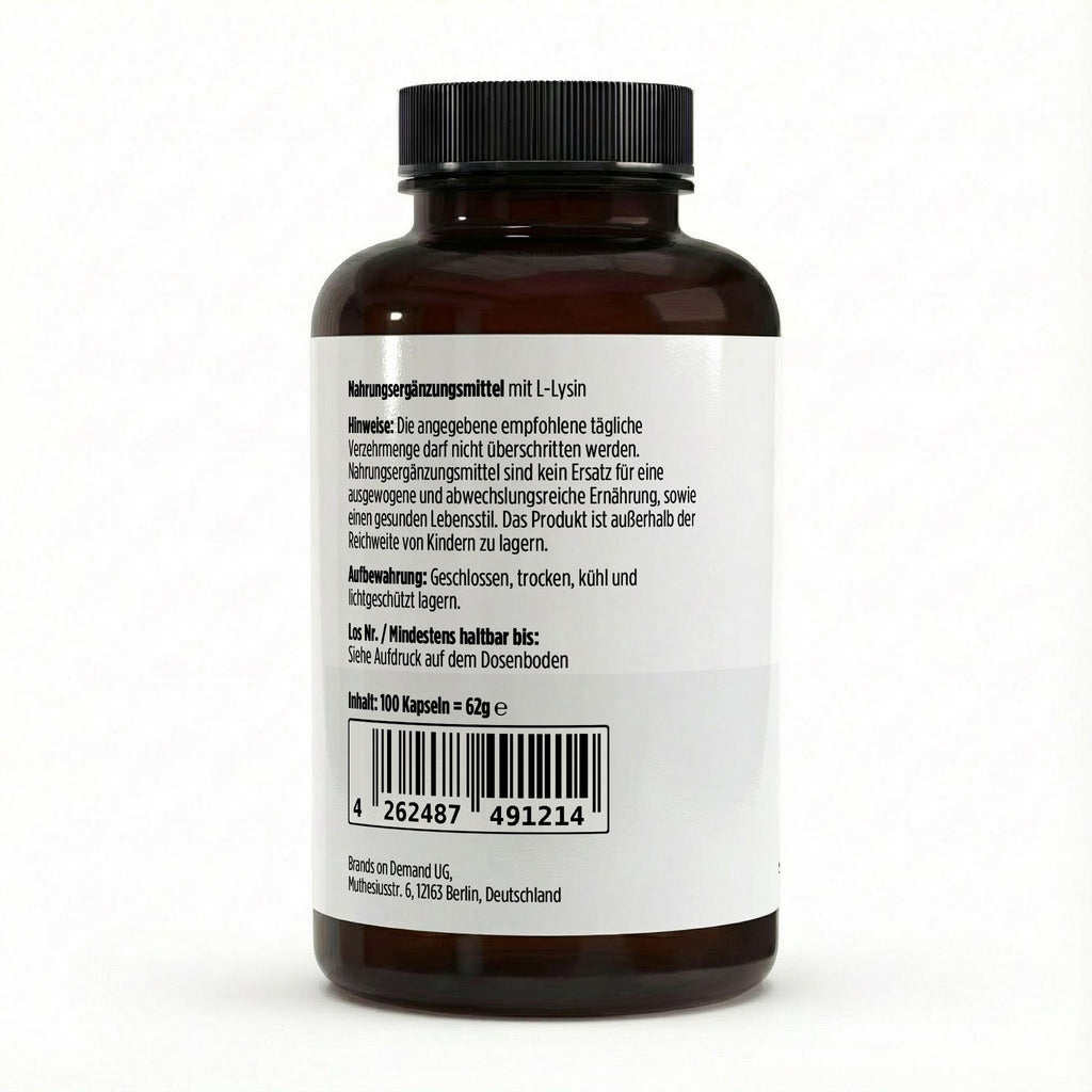 L-Lysine – 100 Vegan Capsules | Pure Natura