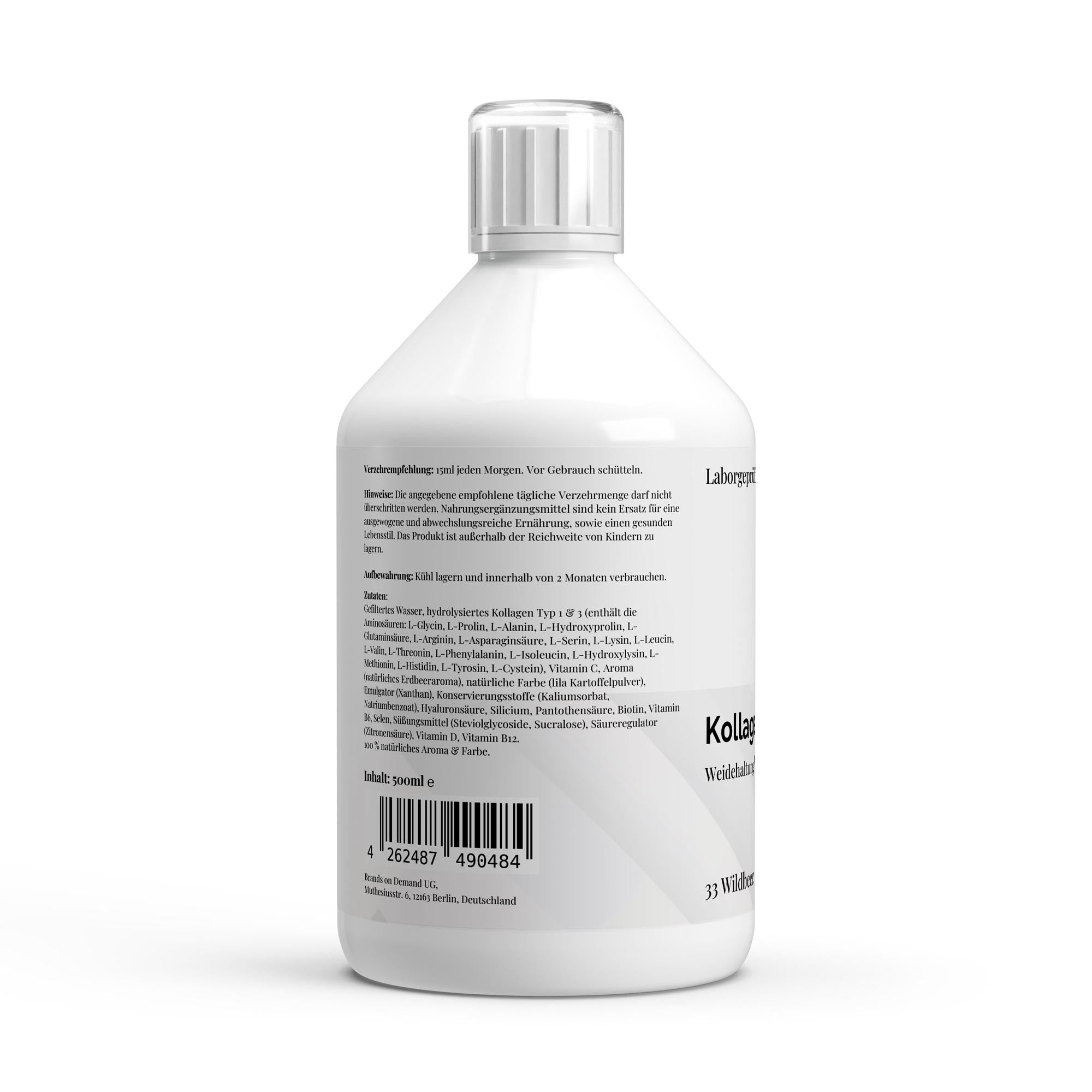 Collagen Vital PLUS+ Shots – Wild Berry, 500ml (33 shots) | Pure Natura