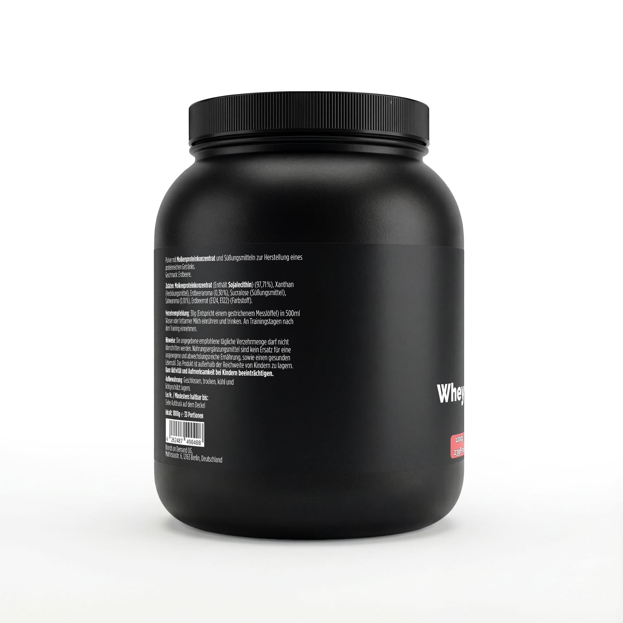 Premium Whey Protein – Strawberry, 1000g | Pure Natura