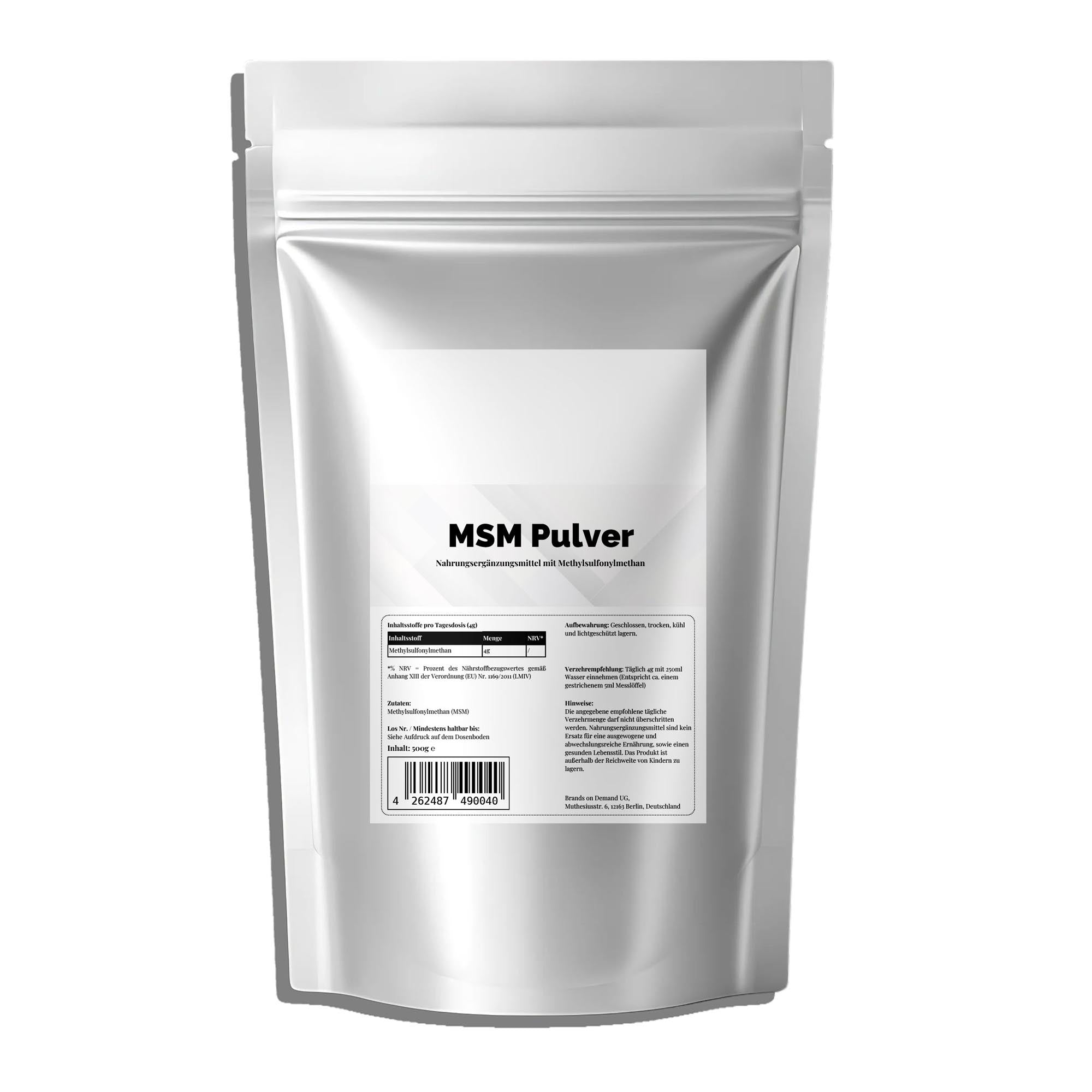 MSM Powder – Neutral, 500g | Pure Natura