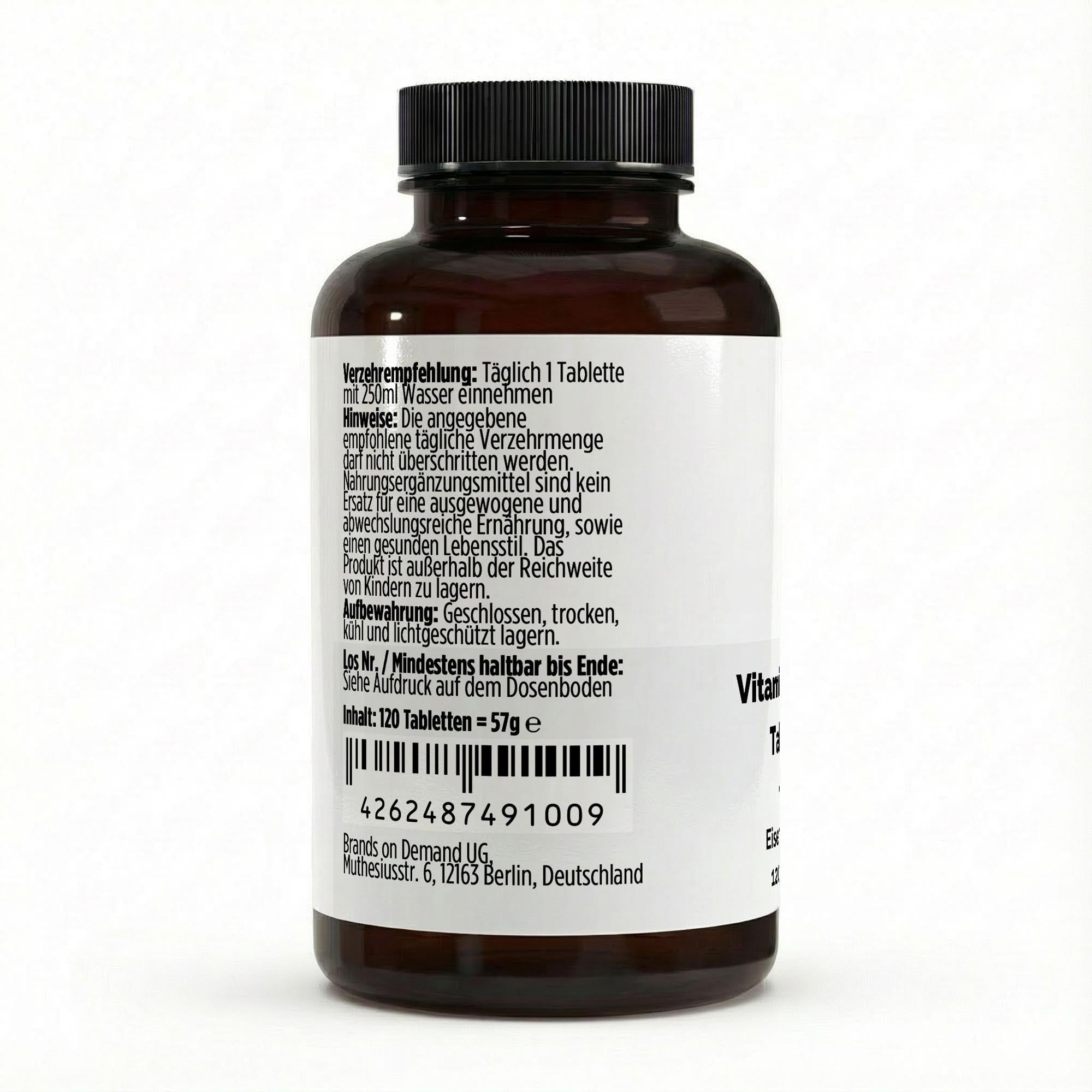 Iron + Vitamin C – 120 Vegan Tablets | Pure Natura